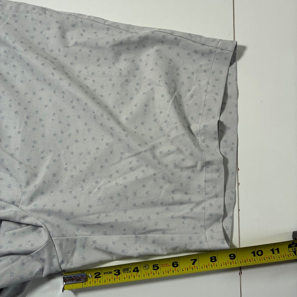 Peter Millar Crown Sport Shorts 42 8.5" Gray Ice All Over AOP Print Performance - Picture 9 of 10